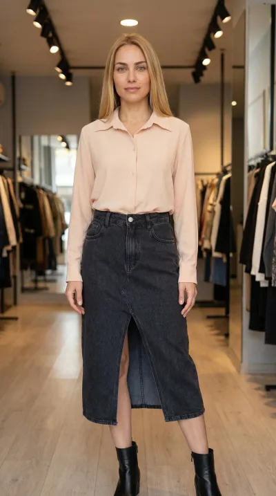 Blusa Crepe Pêssego Claro