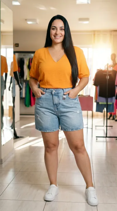 Blusa Laranja Vibrante